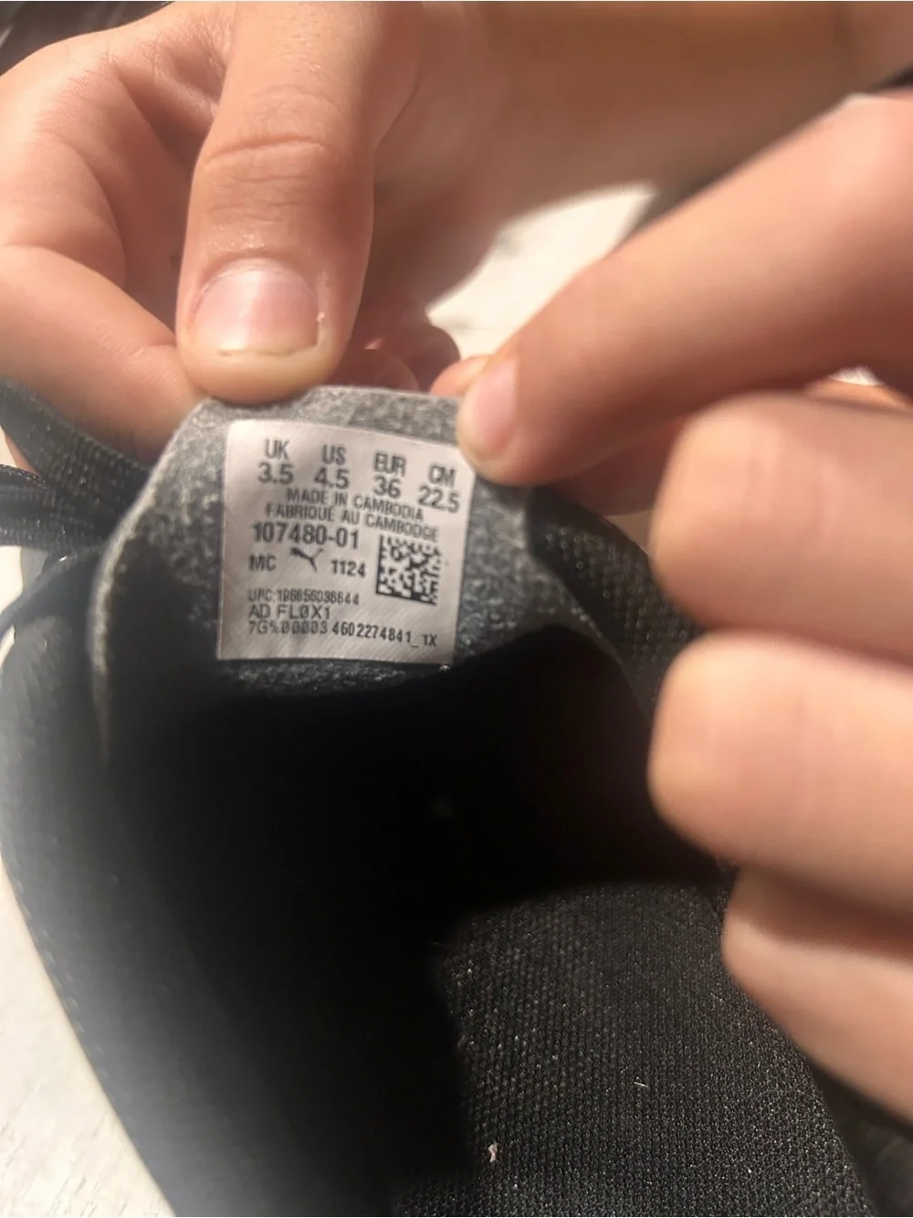 Puma Kids Black Slip-On Athletic Cleats